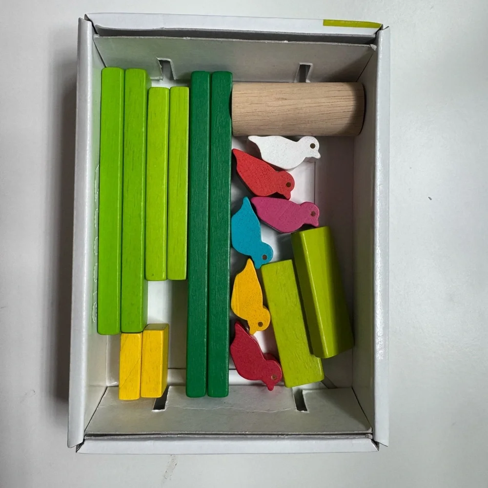 Wooden Balancing Tree Game - Green, Yellow, Red